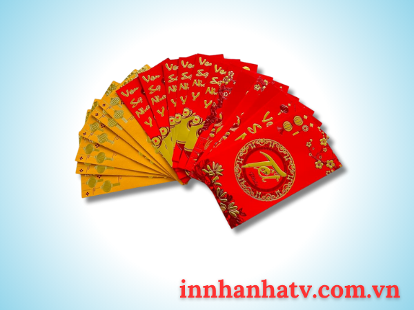 Bao Lì Xì Cán Nhũ Vàng Sang Trọng